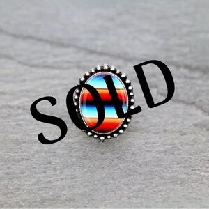 Serape Oval Cuff Ring